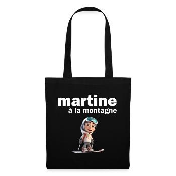 Martine, prénom Martine, je suis Martine - Sac en tissu - noir - Devant