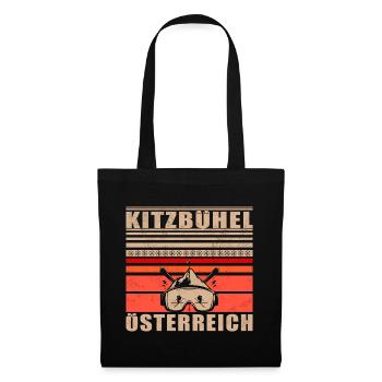 Kitzbühel Austria Retro Sunset Ski 80s - Tote Bag - black - Front