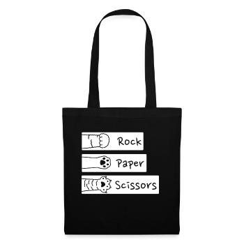 Chat drôle patte C’est nous / V-Day - Sac en tissu - noir - Devant
