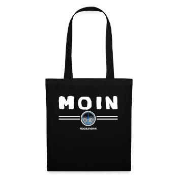 Mismuschelartlogo moin ahoi - Stoffbeutel - Schwarz - Vorne