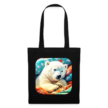 Cute Cuddle Polar Bear - Tote Bag - black - Front
