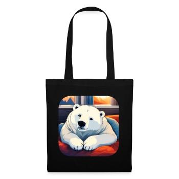Cute Cuddle Polar Bear - Tote Bag - black - Front