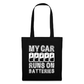 My Car Runs On Batteries eCar Electric Car - Tote Bag - black - Front