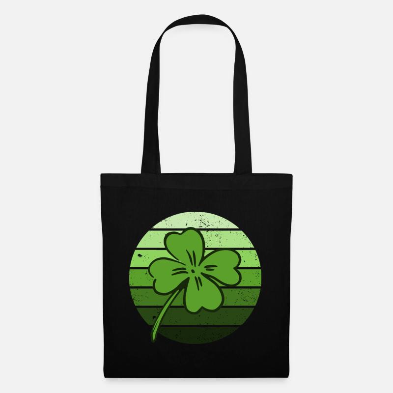 Kleeblatt Glück St. Patrick's Day Irland - Stoffbeutel - Schwarz