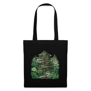 Forêt, Nature, Nature sauvage, Flore, Amoureux de la nature, Arbre - Sac en tissu - noir - Devant