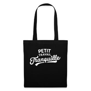 Petit travail tranquille - Sac en tissu - noir - Devant