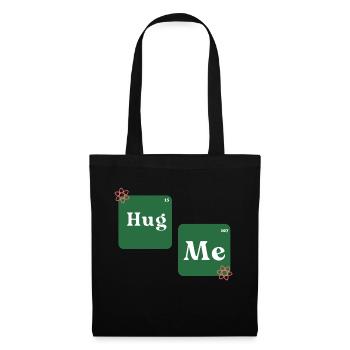 hug me - Stoffbeutel - Schwarz - Vorne