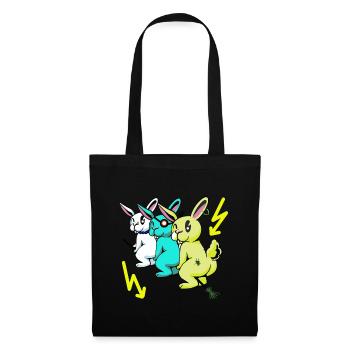 Lapin Voyage Balai Vol Protection de l’environnement Eco Changement climatique - Sac en tissu - noir - Devant