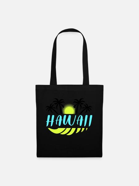 hawaii - Stoffbeutel - Schwarz