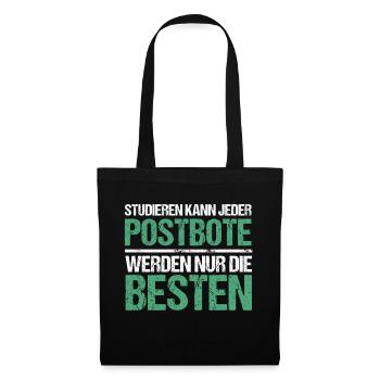 Studieren kann jeder - Postbote Edition - Stoffbeutel - Schwarz - Vorne