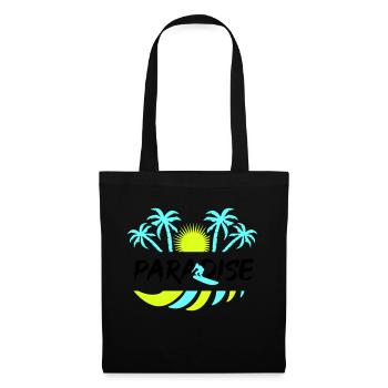 surf paradise - Stoffbeutel - Schwarz - Vorne