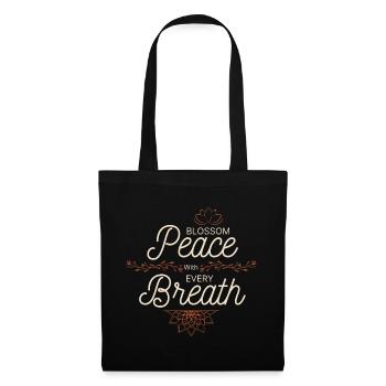 Peace With Every Breath - Tote Bag - black - Front
