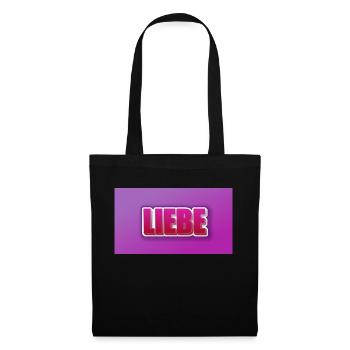 coole pinke Liebe - Stoffbeutel - Schwarz - Vorne
