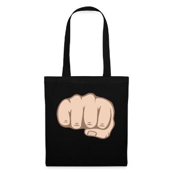 Poing - Sac en tissu - noir - Devant