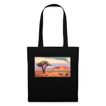Sossusvlei, Namibie - Pixel Art - Sac en tissu - noir - Devant