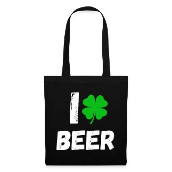 I Love Beer Ireland Shamrock St. Patrick’s Day - Sac en tissu - noir - Devant