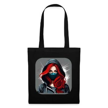 Fille Cyberpunk Cool VI - Sac en tissu - noir - Devant