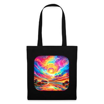 Motif psychédélique IV - Sac en tissu - noir - Devant