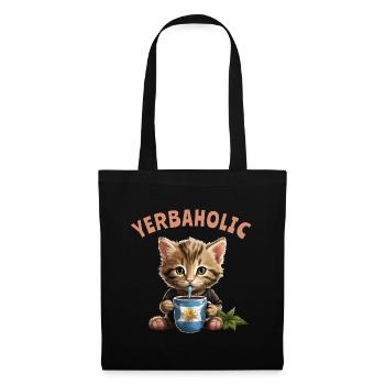 Yerba Mate Cat Yerbaholic - Tote Bag - black - Front