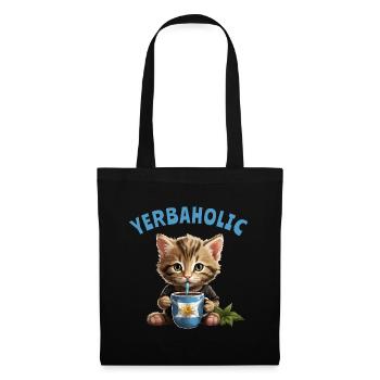 Yerba Mate Cat Yerbaholic - Tote Bag - black - Front