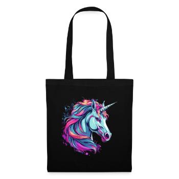 Licorne - Sac en tissu - noir - Devant