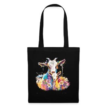 Goat with her calf - Tote Bag - black - Front