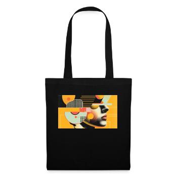 Geometric facial play - Tote Bag - black - Front