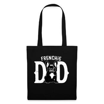 Frenchie Papa Propriétaire Bouledogue Français - Sac en tissu - noir - Devant