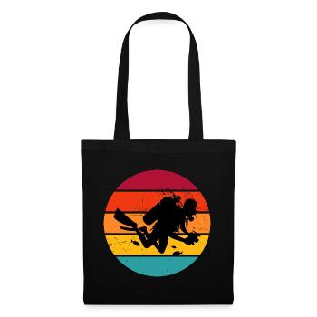 Plongeur Scuba Diver Femmes Plongée - Sac en tissu - noir - Devant
