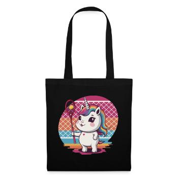 Licorne de tennis - Sac en tissu - noir - Devant