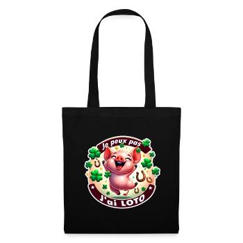 I can't I have bingo, pig - Tote Bag - black - Front