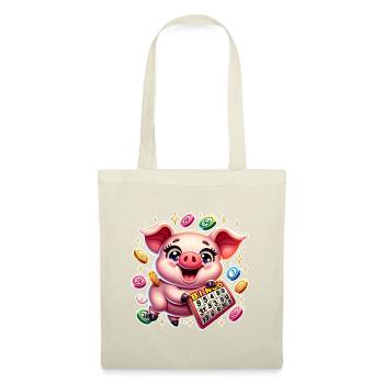 loto, cochon, bingo - Sac en tissu - nature - Devant