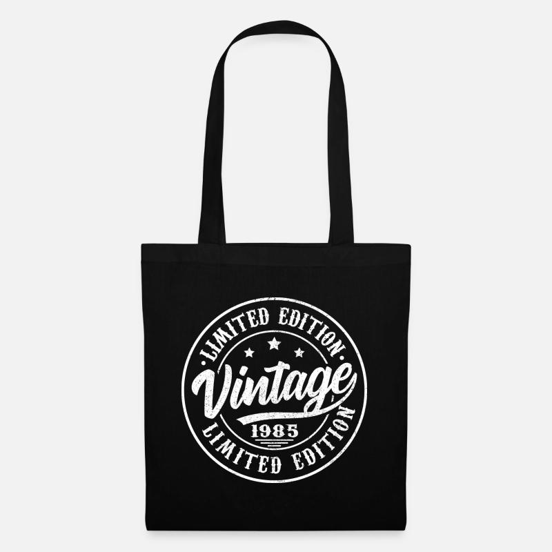 1985 Vintage Retro 1985 1985 Geburtstagsgeschenk - Stoffbeutel - Schwarz