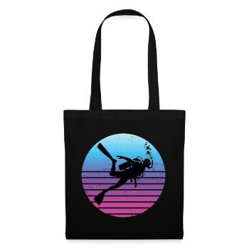 Diver Diver Hommes Scuba Diver Plongée sous-marine - Sac en tissu - noir - Devant