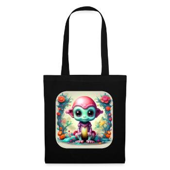 Cute Science Fiction Alien - Tote Bag - black - Front
