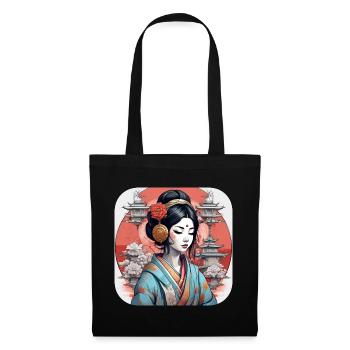 Elegant Geisha Anime Manga - Tote Bag - black - Front