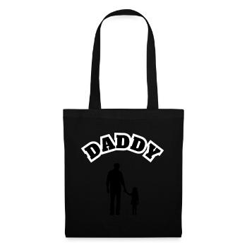 Papa Fille Enfant Noir - Sac en tissu - noir - Devant