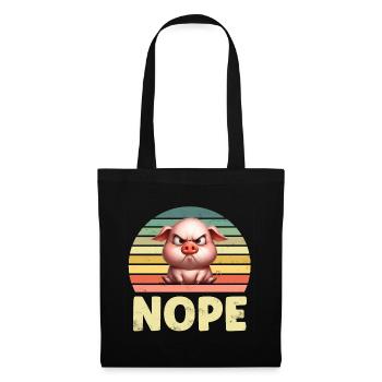 Pig - Tote Bag - black - Front