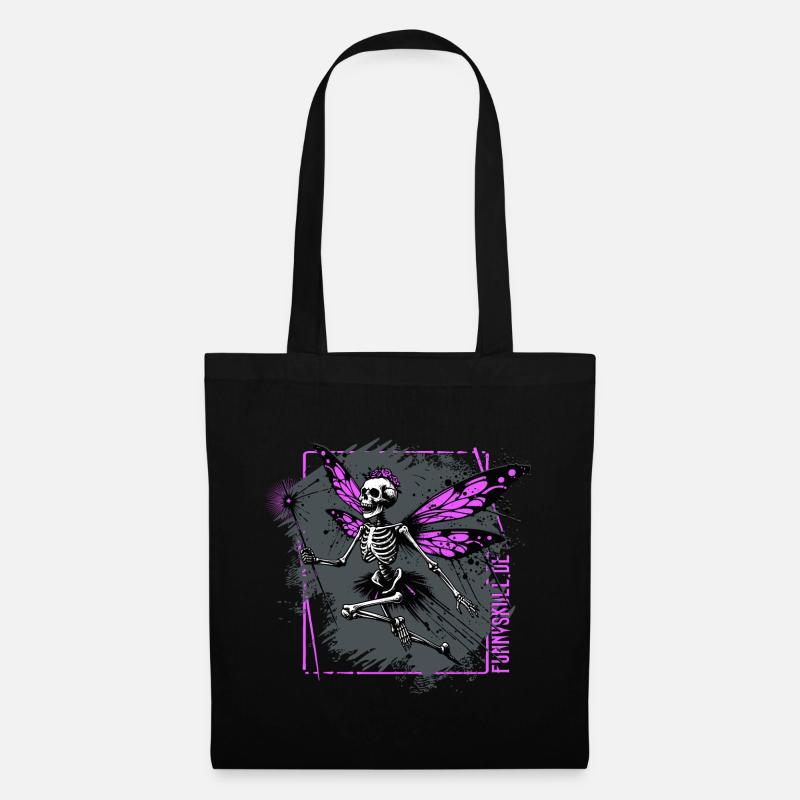 Fairy Skull // Skelett Fee // Magie FS0235 - Stoffbeutel - Schwarz
