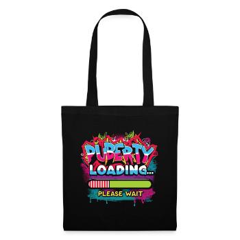Alerte puberté graffiti urbain - Sac en tissu - noir - Devant