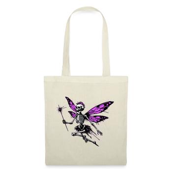 Crâne de fée // Fée squelette // Magie FS0236 - Sac en tissu - nature - Devant