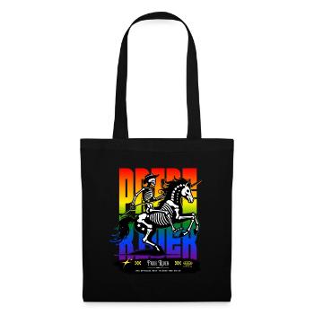 Pride rider Skull // Skelett-Cowboy Einhorn FS0240 - Stoffbeutel - Schwarz - Vorne