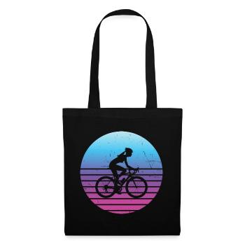 Fahrrad Radfahrer Fahrradfahren Herren - Stoffbeutel - Schwarz - Vorne