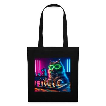 Chess Club Cat - Tote Bag - black - Front