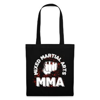 MMA Mixed Martial Arts Geschenk - Stoffbeutel - Schwarz - Vorne