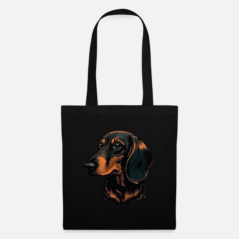 Teckel - Sac en tissu - noir
