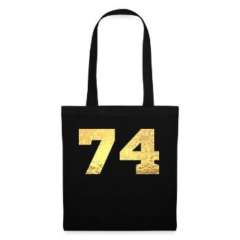 74 Gold Glitter - 74 Birthday - Tote Bag - black - Front