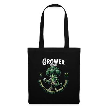 Brokkoli cannabis grower - Stoffbeutel - Schwarz - Vorne