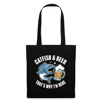 Catfish and beer, That's why I'm here - Tote Bag - black - Front