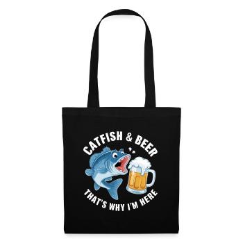 Catfish and beer, That's why I'm here - Tote Bag - black - Front